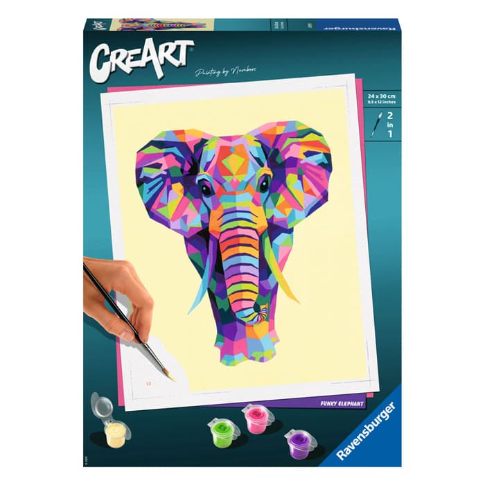 Ravensburger CreArt Schilderen op Nummer - Elephant