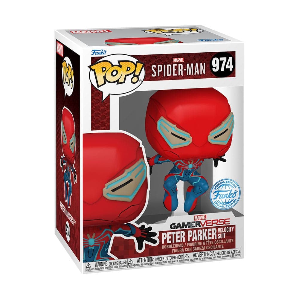 Marvel: Funko Pop! Spider-Man - Peter Parker Velocity Suit (Vinyl Figure 974)