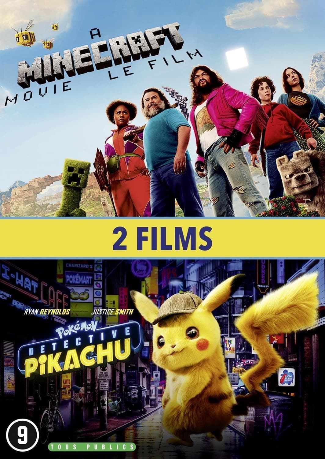 A Minecraft Movie & Pokemon Detective Pikachu (DVD)