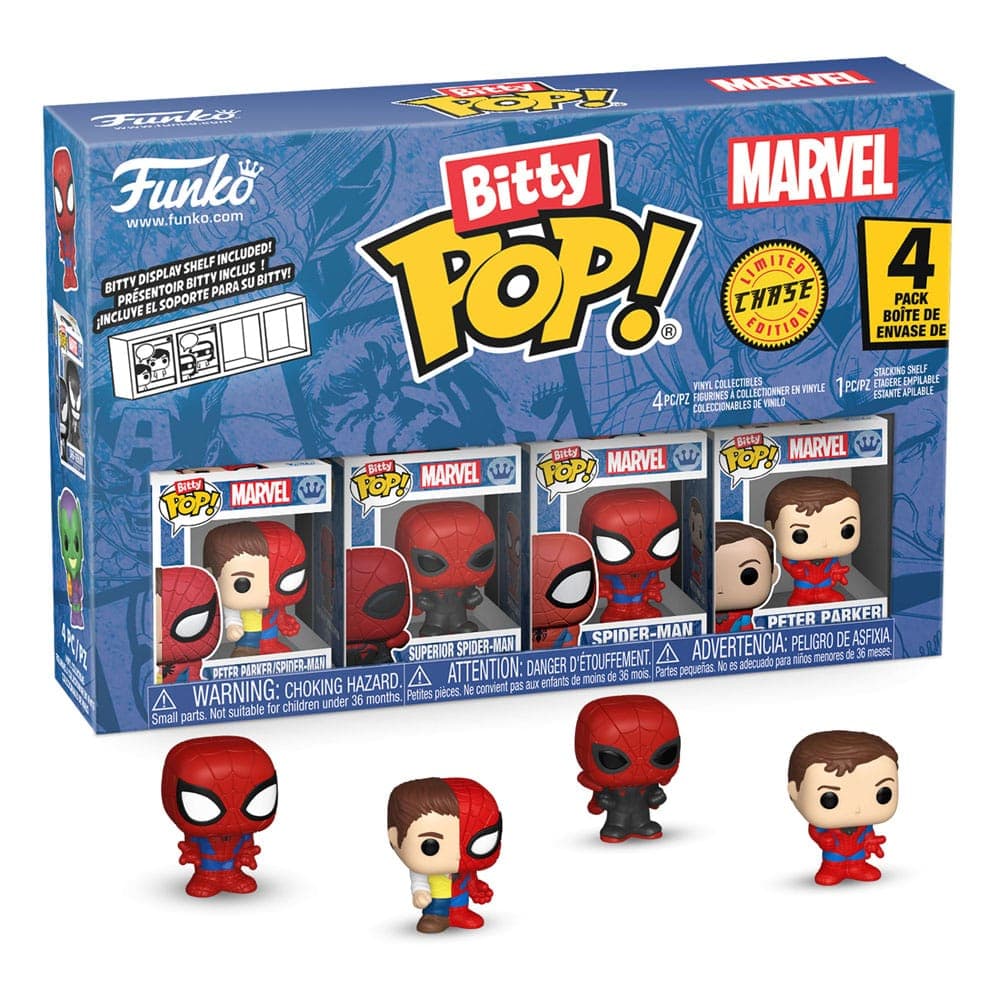 Marvel: Funko Bitty Pop - Spider-Man - Parker Split 4Pk
