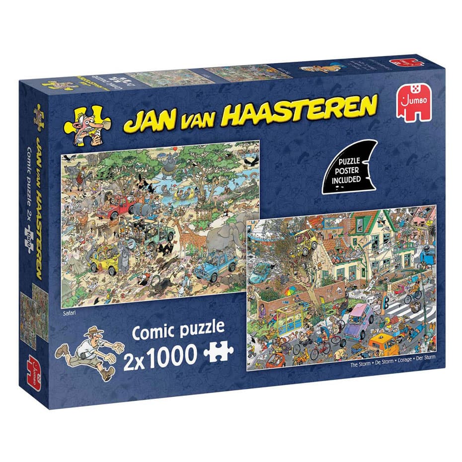 Jan van Haasteren Legpuzzel - 2in1 Safari & Storm, 2x1000st.