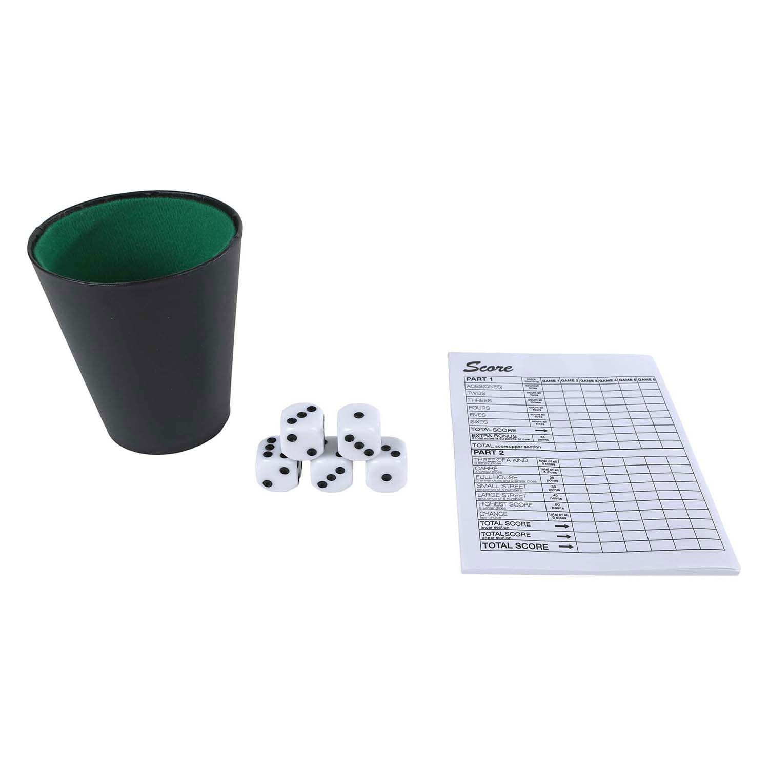 Play Today Dobbelspel met Beker en 5 Dobbelstenen