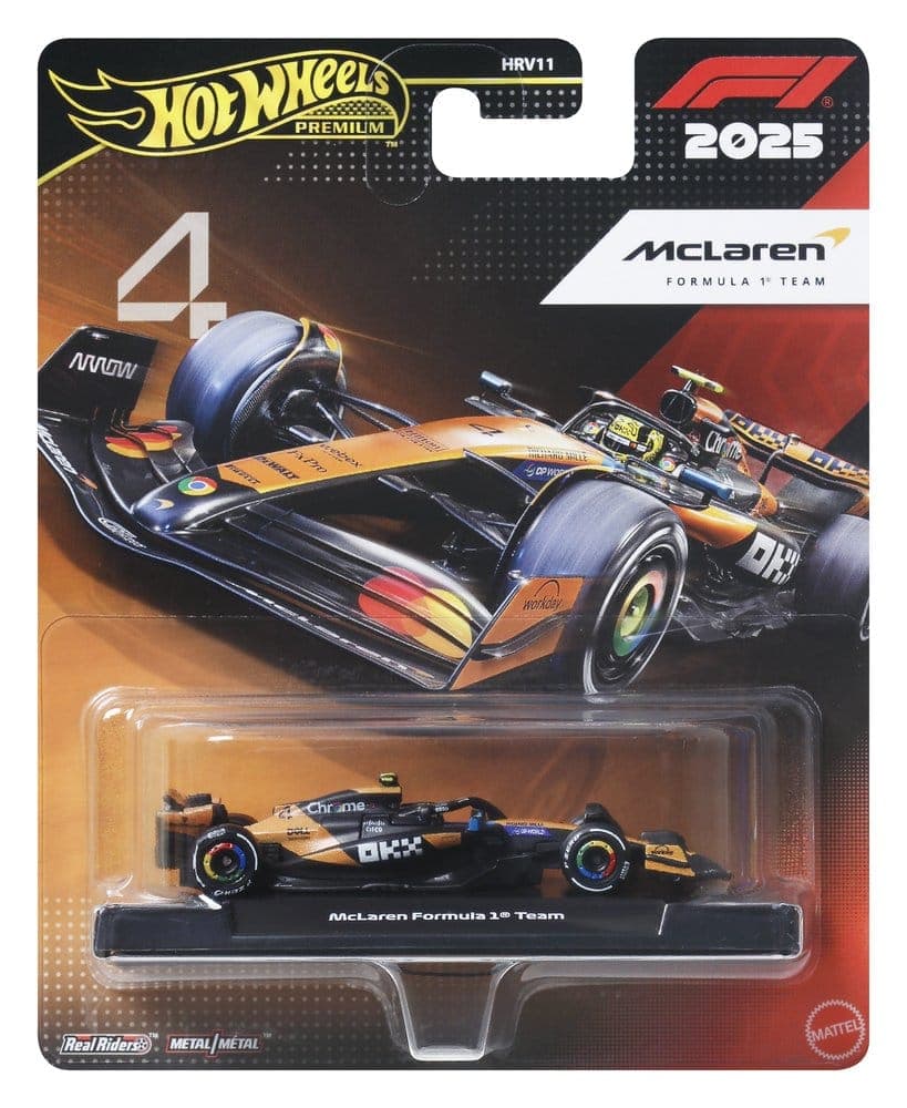 Hot Wheels F1 2025 Mclaren Formula 1 Team 4 Toys