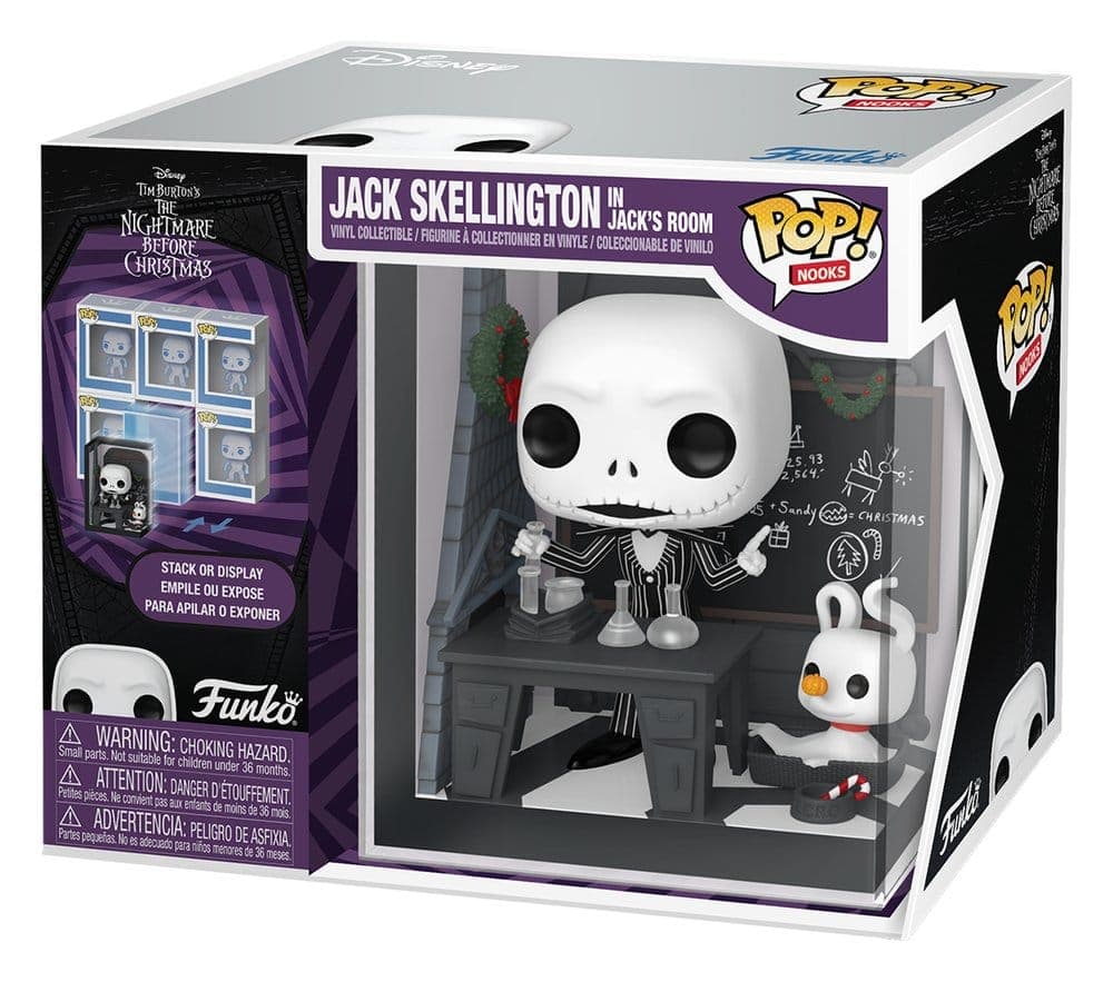Nightmare Before Christmas POP! Nooks Vinyl Figure Jack Skellington\'s Room 9 cm
