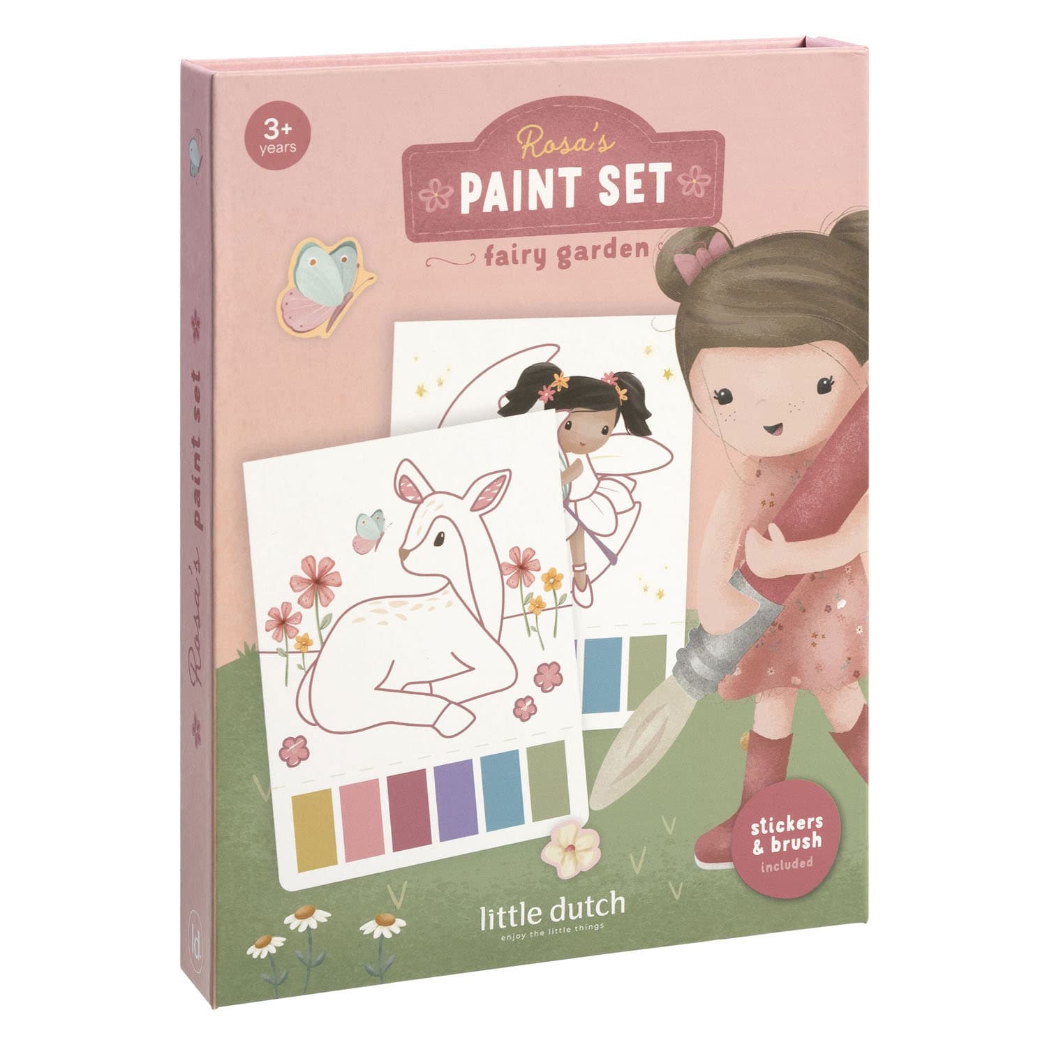 Little Dutch Waterverfset Rosa Fairy Garden - incl. Kwast en Stickers