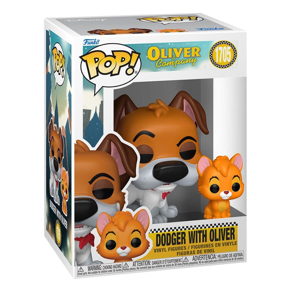 Disney: Funko Pop! Pop & Buddy - Oliver And Company - Dodger With Oliver (Vinyl Figure 1705)