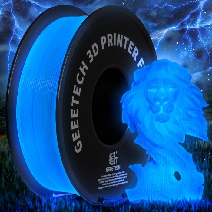 Geeetech - Luminous PLA Blue (1.75mm - 1kg)