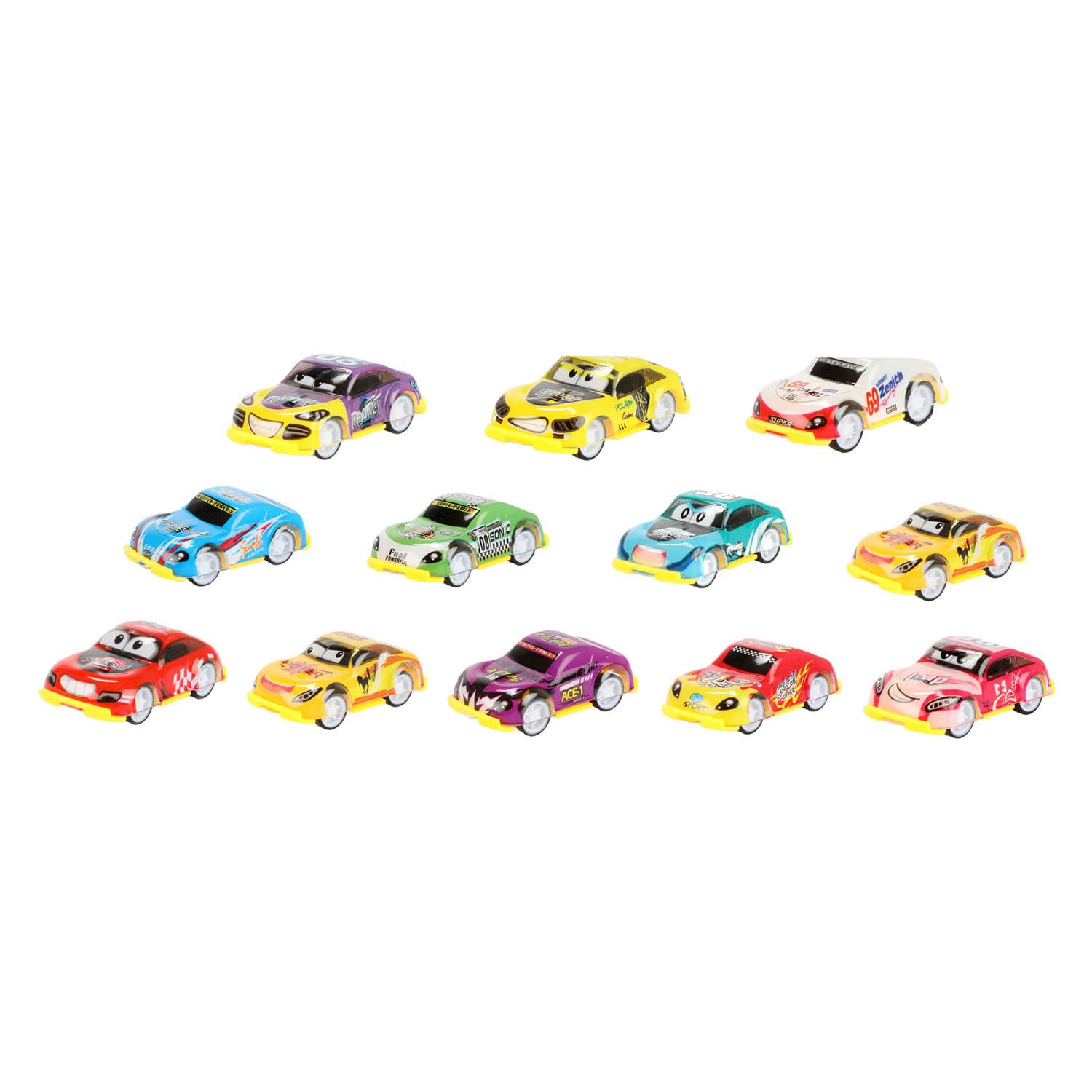 Turbo Racers Pull Back Rally Auto\'s - 12st.