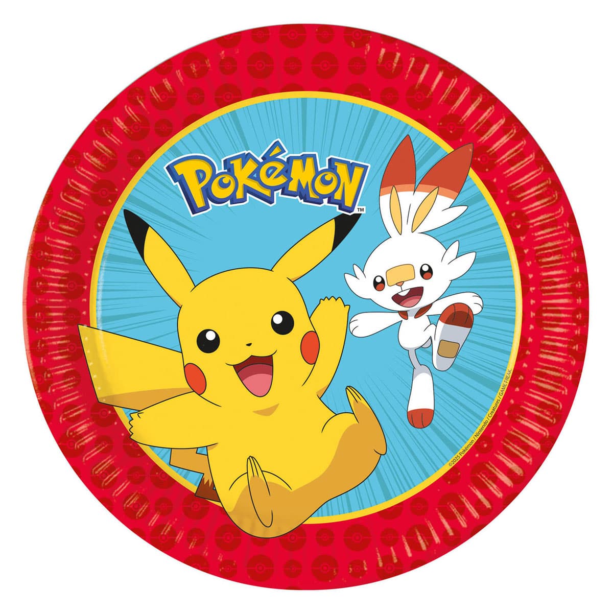 Papieren Borden 23cm Next Generation Pokemon - 8st.