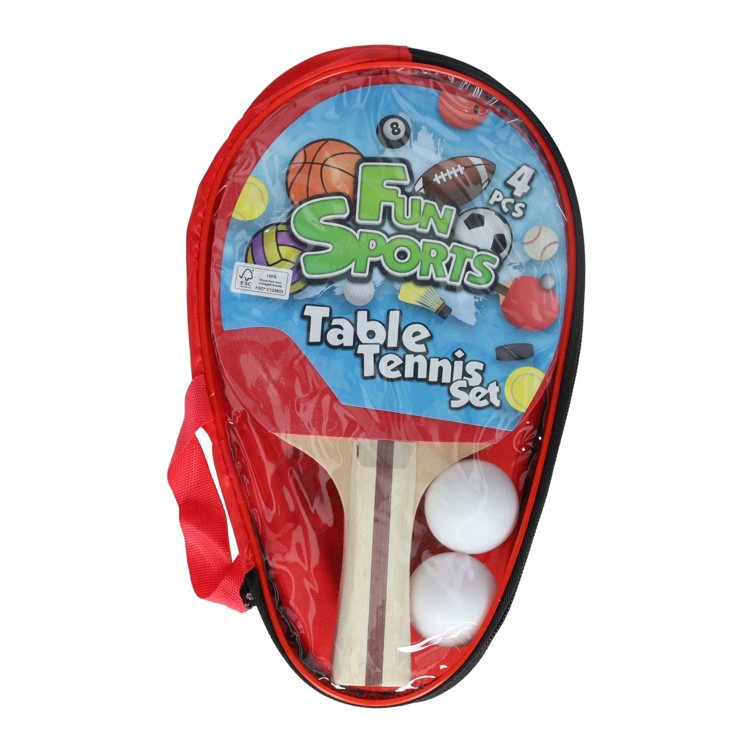 Tafeltennisset met 2 Bats en 2 Ballen