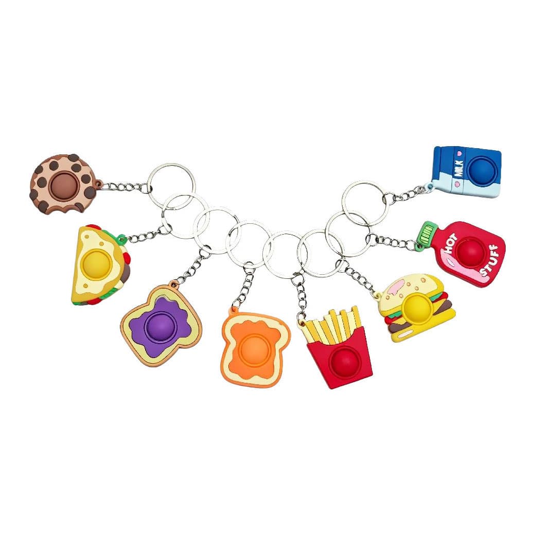 Sleutelhanger Pop It Food Thema
