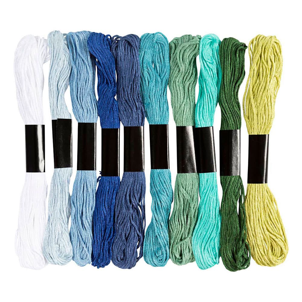 Borduurgaren Blauw/Groen - Dikte 1mm - 10x8m